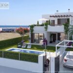 Vooraanzicht Nieuwbouw Villa Te koop in San Juan De Los Terreros in Spanje, gelegen aan de Costa de Almería