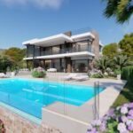 Vooraanzicht Nieuwbouw Villa Te koop in Calpe in Spanje, gelegen aan de Costa Blanca-Noord
