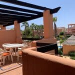 Terras van Appartement Te koop in Vera Playa in Spanje, gelegen aan de Costa de Almería