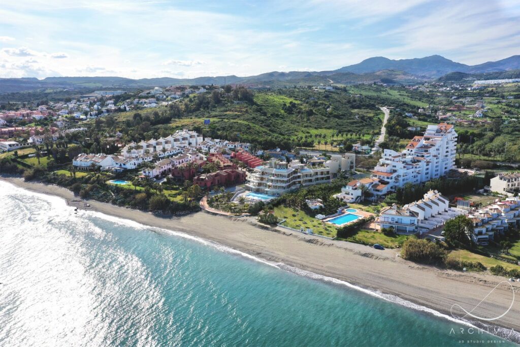 Luchtfoto van Appartement Te koop in Estepona in Spanje, gelegen aan de Costa del Sol-West