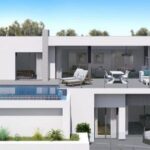 Vooraanzicht Nieuwbouw Villa Te koop in Benitachell in Spanje, gelegen aan de Costa Blanca-Noord