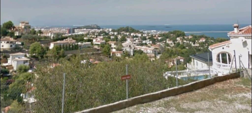 Zeezicht vanaf perceel bouwgrond Te koop in Denia in Spanje, gelegen aan de Costa Blanca-Noord