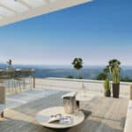 Terras met zeezicht van Nieuwbouw Appartement Te koop in Casares (29690) in Spanje, gelegen aan de Costa del Sol-West