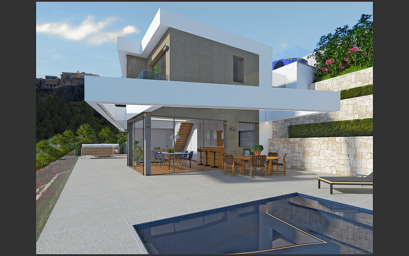 Nieuwbouw Villa Te koop in Denia in Spanje, gelegen aan de Costa Blanca-Noord