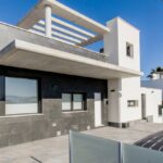 Vooraanzicht Nieuwbouw villa in Lorca (30800) in Spanje, gelegen aan de Costa Cálida