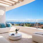 Zeezicht, terras van nieuwbouw appartement in La Cala De Mijas in Spanje, gelegen aan de  Costa del Sol-Centro