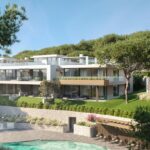 Zwembad en vooraanzicht Nieuwbouw Appartementen Te koop in Marbella in Spanje, gelegen aan de Costa del Sol-West