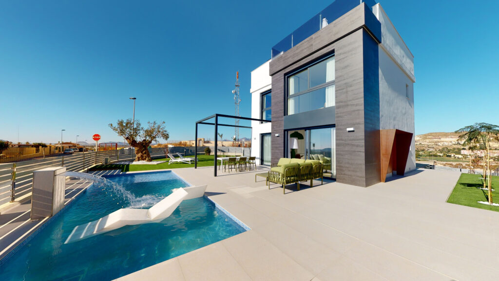 Nieuwbouw Villa met zwembad in Mutxamel in Spanje, gelegen aan de Costa Blanca-Noord