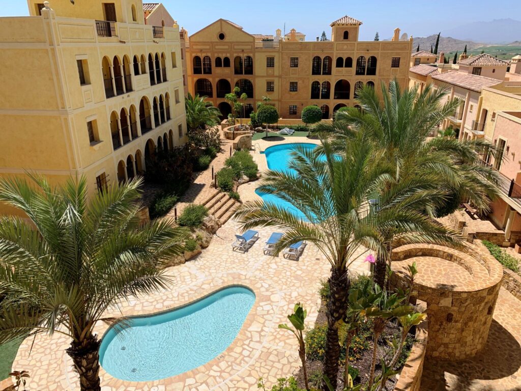 Gemeenschappelijke zwembaden van Nieuwbouw Appartementen Te koop in Cuevas Del Almanzora in Spanje, gelegen aan de Costa de Almería