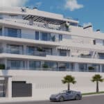 Vooraanzicht van nieuwbouw appartementen in Nerja in Spanje, gelegen aan de  Costa del Sol-Oost